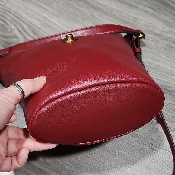 NWT Talulla Red Velvet Pebbled Leather SM Hobo Crossbody Bag - Picture 7 of 7